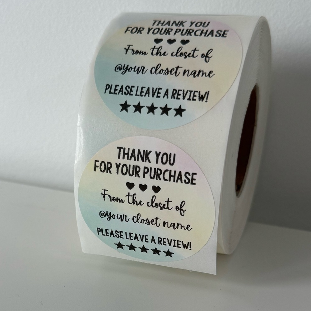 Custom thank you sticker for poshmark closet |  shipping supplies 2 in - Picture 2 of 9